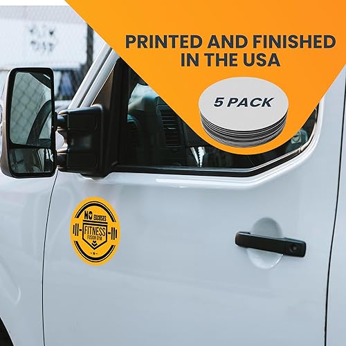 Miniatura 26 de Magnet Me Up Imán redondo personalizable de 30 mil, 6 pulgadas, imán de coche resistente a la intemperie para empresas, equipos deportivos