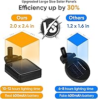 Vista 5 de Luces solares para decoración de jardín al aire libre: luces solares impermeables para patio, paisaje, camino, patio, césped, luces oscilantes