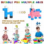 Blocs magnétiques, Blocs de construction magnétique, Tuiles d'aimant Jouets pour enfants STEM Jouets sensoriels Montessori pour 3+ Garçons de l'année & Filles, Jouets pour enfants Cadeau idéal pour les tout-petits avec autisme