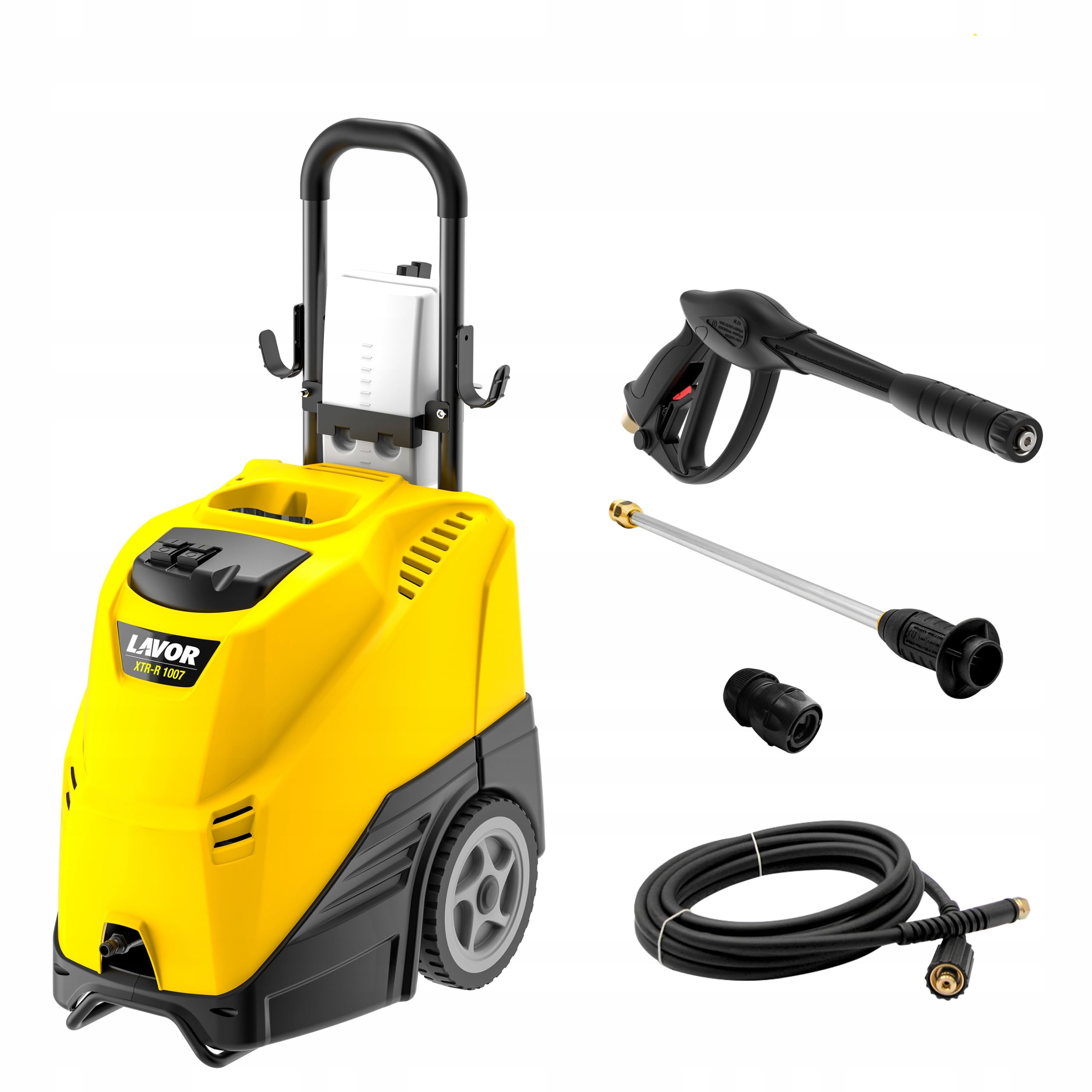 Washing Machine High Pressure Washer Hot and Cold Water XTR-R 1107, Water Temperature 80 °C, Power 135 Bar max, flow rate 450 l/h maximum, Motor 2100 Watt