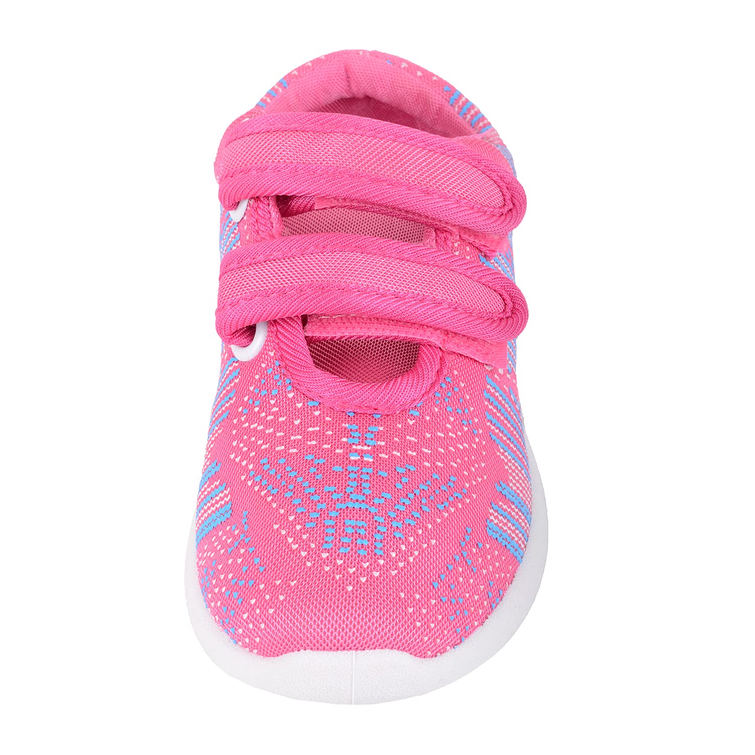 ABSOLUTE FOOTWEAR Childrens Kids Lightweight Mesh Multi-Coloured Sports Walking Running Trainers Sneakers - Pink - US