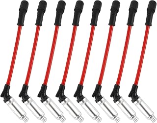 AuInLand 10.2 MM Spark Plug Ignition Wires Fit for Suburban Corvette Silverado 1500-2500 99-06 LS1 VORTEC 4.8L 5.3L 6L V8 (Red, Pack of 8)