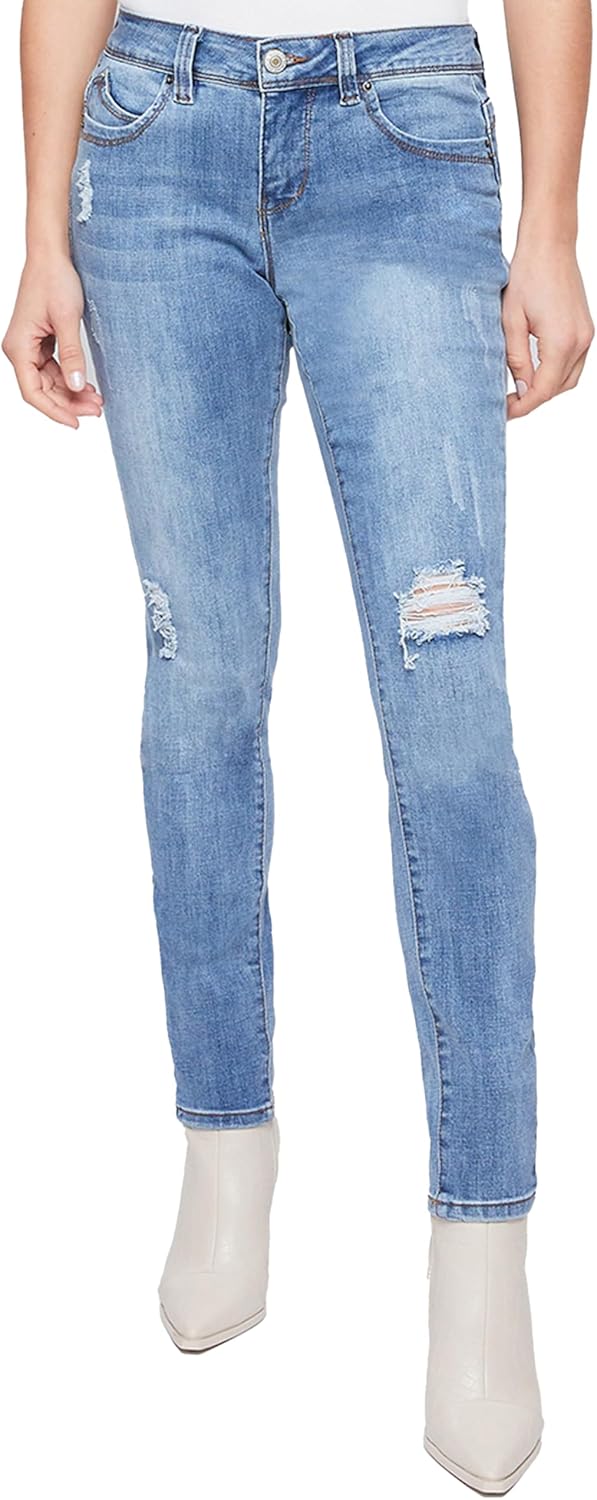 Royalty for Me Womens Royalty for Me Women's Petite Wannabettabutt Mid Rise Skinny Jeans