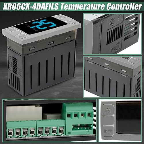 Miniatura 32 de Reemplazo para controladores de temperatura Dixell XR06CX-4N1F1, ideal para refrigeradores/congelador comerciales de 120 V 50-60 Hz, termostato