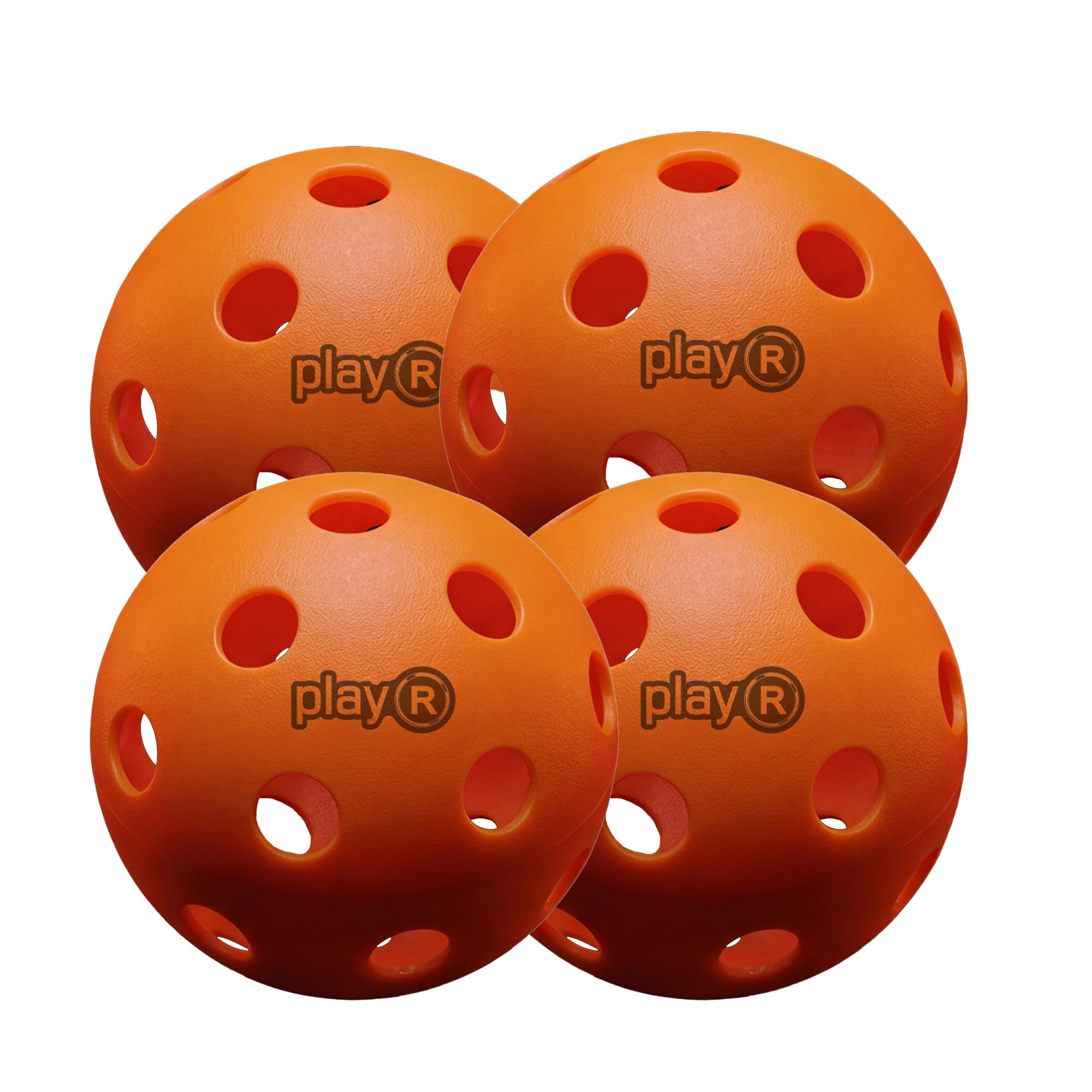 playR Indoor Pickleball Ball 72mm - TPE Injection Molded 26 Holes Pickle Balls, Dual Construction, Lightweight, Stable Flight, Consistent Bounce, Durable Precision, Power-Focused - Pack of 4-image-25