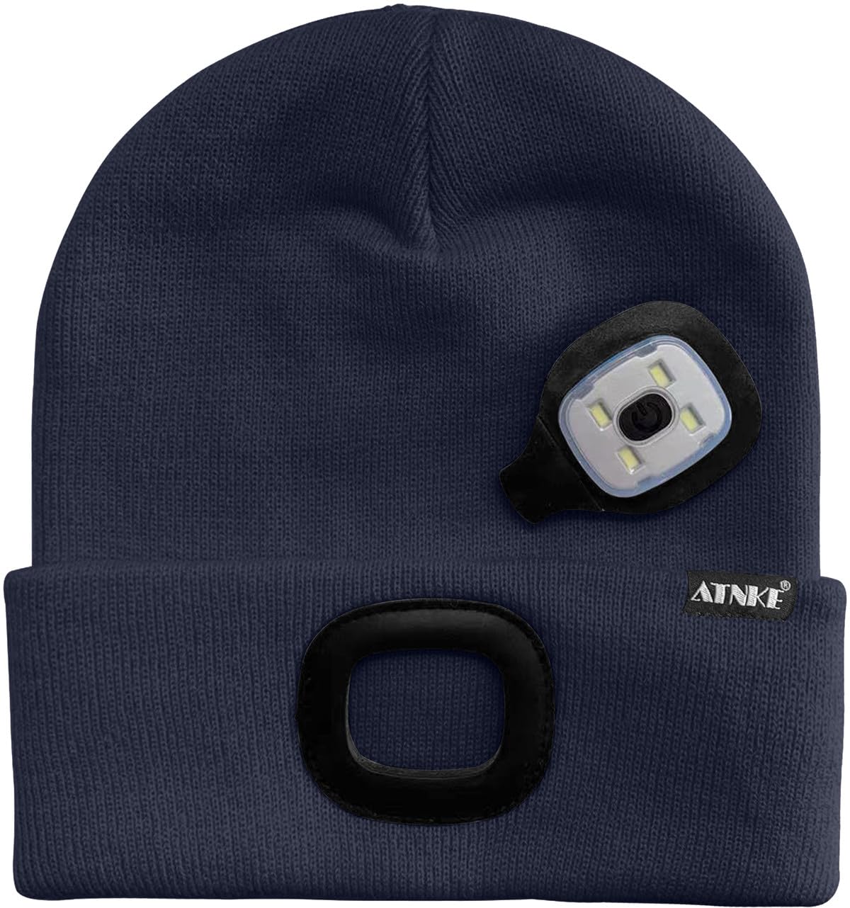 ATNKE LED Cappello Illuminato Berretto,USB Ricaricabile Cappello da Corsa 4 LED Impermeabile Luce Invernale Calda Lampada Frontale Regali per Uomo e Donna