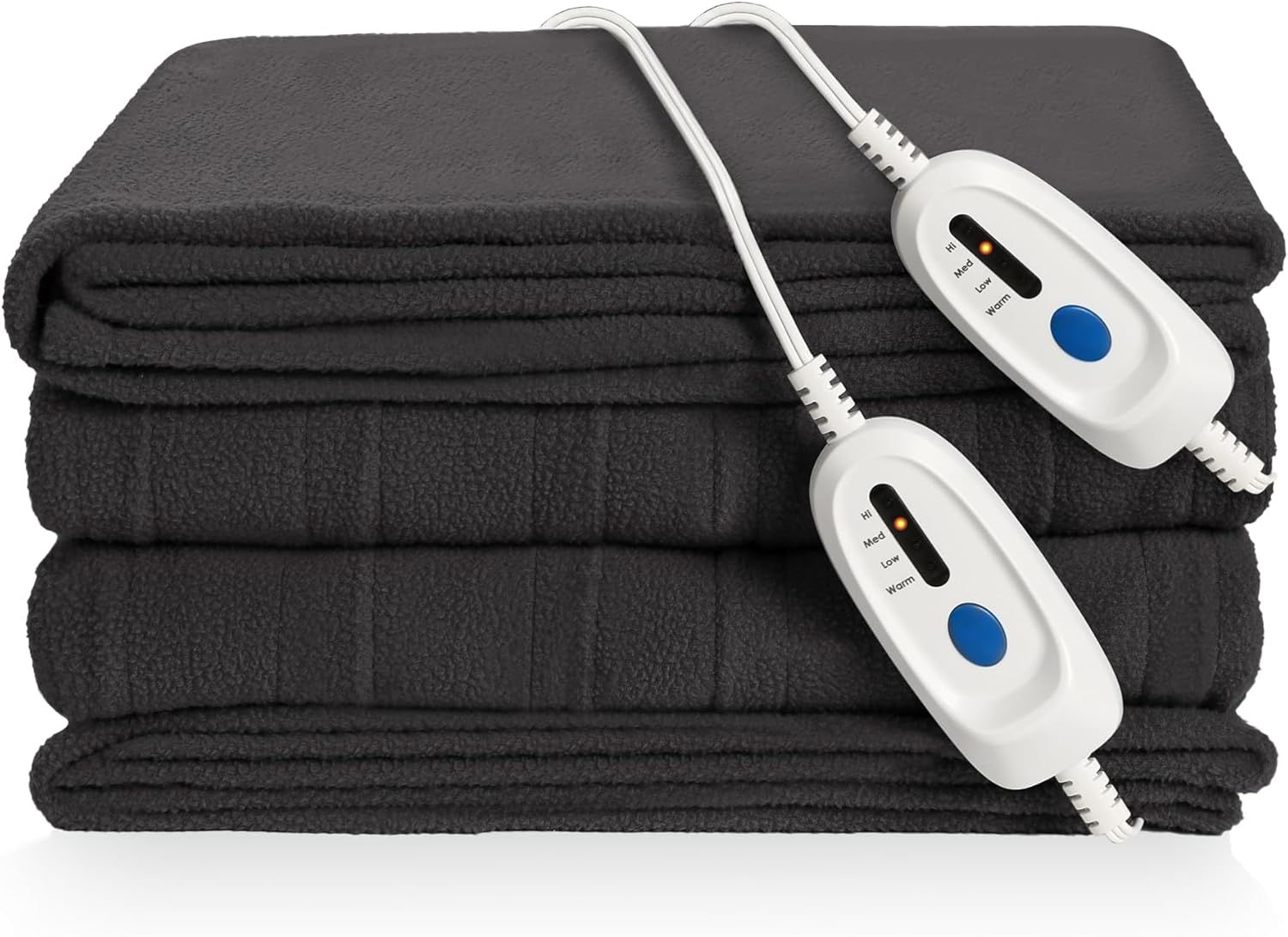 Electric Heated Blanket Queen Size 84"x90" Microplush Cover Blanket 4 Heat Settings...