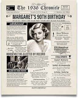 90th Birthday Personalized Newspaper