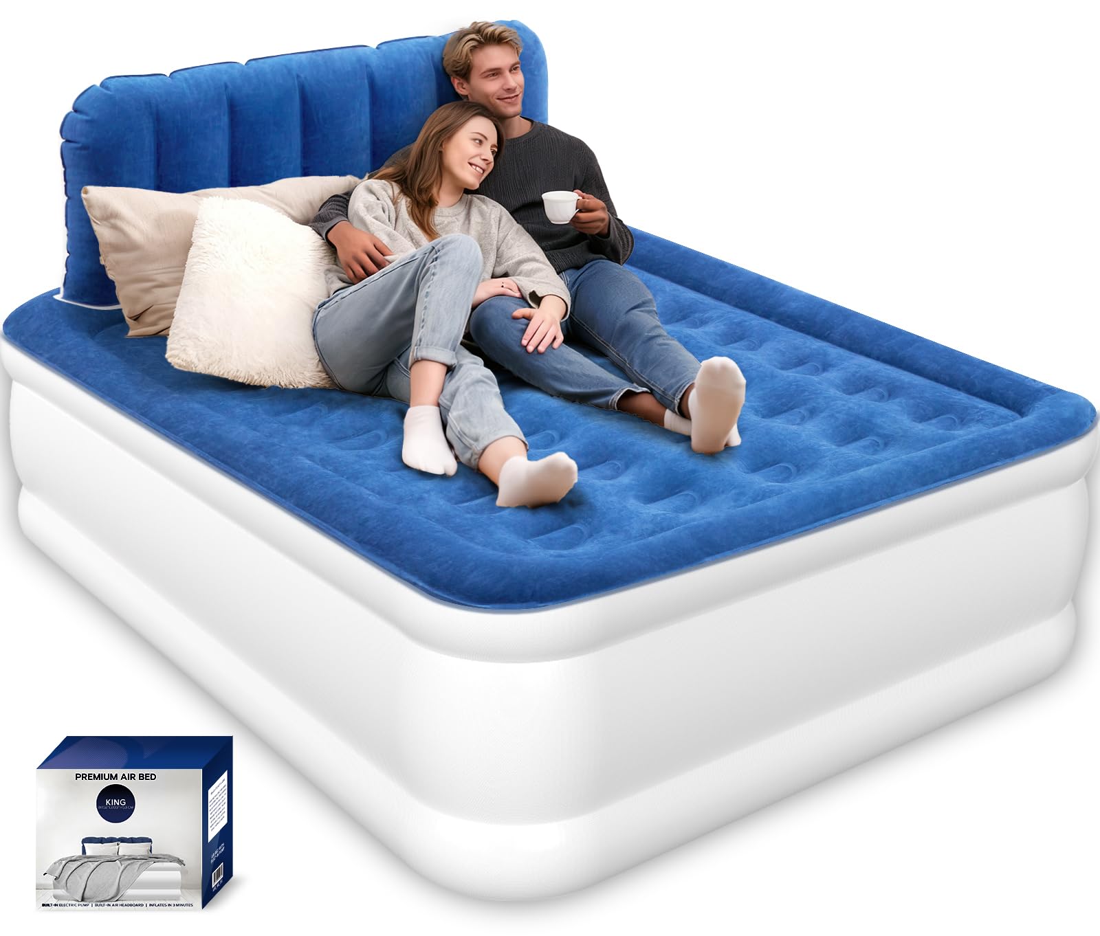GetFitAirBed Queen Air Mattress with Headboard