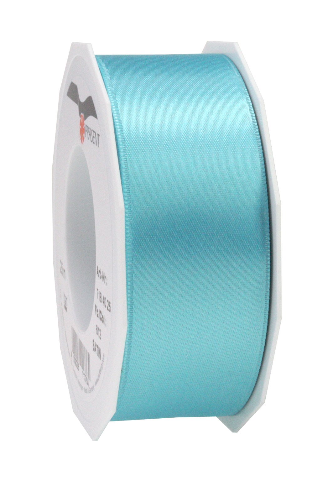 PRÄSENT - Satin Ribbon Aquamarine 40 mm width, 25 m length