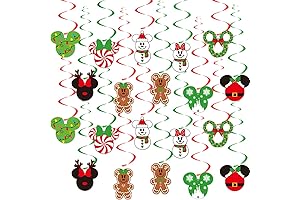 Mickey Navidad Christmas Swirls Mickey Minnie Party Decoration