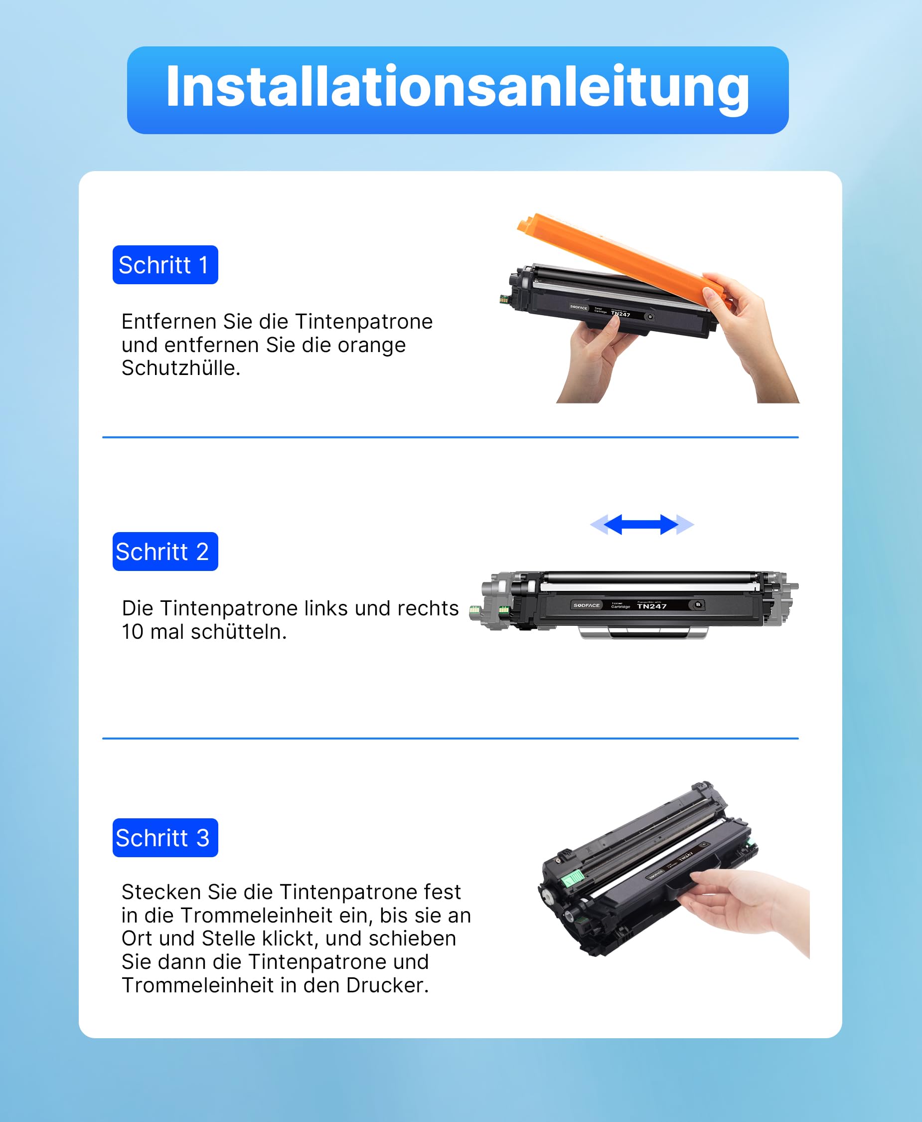 TN-243CMYK TN247 - Toner compatibile con Brother TN 247 TN243 per Brother MFC L3750CDW DCP-L3550CDW MFC-L3770CDW HL-L3210CW HL-L3230CDW MFC-L3730CW (nero, ciano, giallo, magenta, confezione da