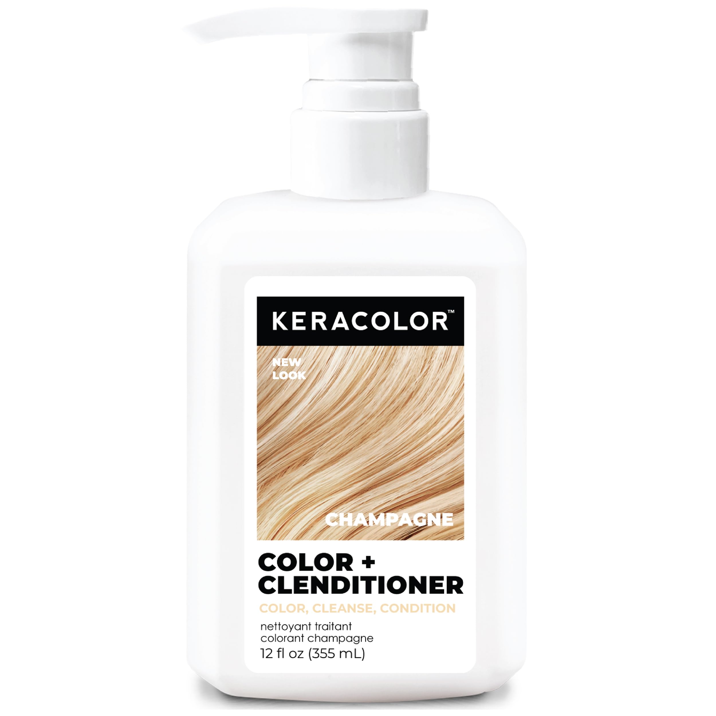 Keracolor Clenditioner HONEY Hair Dye - Semi Permanent Hair Color Depositing Conditioner, Cruelty-free, 12 Fl Oz(Pack of 1)