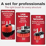 Drill Brush Attachments for Cordless Drill [Set of 6] Universally Cleans Cars, Rims, Upholstery, Tiles, and More I Drill Brushes for Cleaning I Drill Cleaning Brush Set I Drill Brush Set - 5