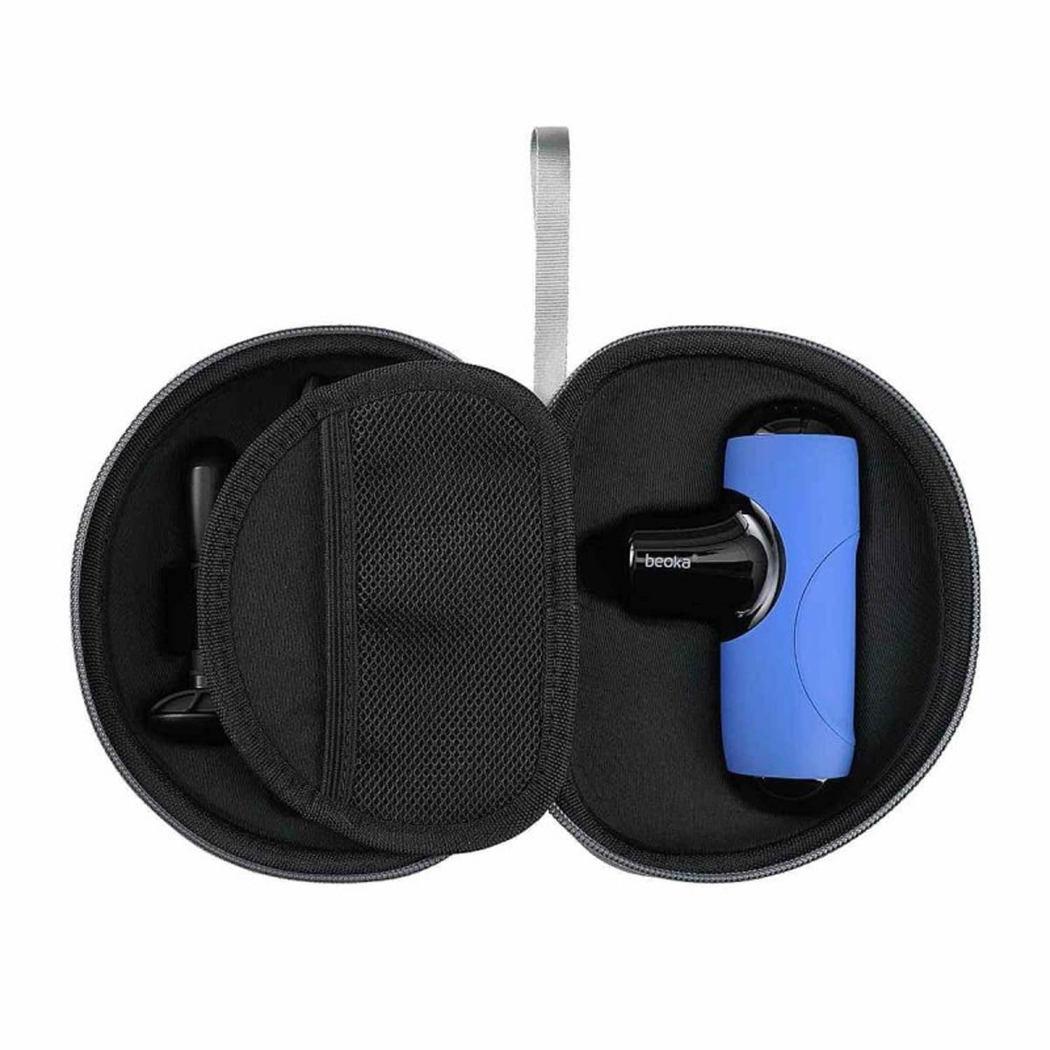 BEOKA Massaggiatore Muscolare Pulsante 25 W | 5 Livelli Ampiezza 7 mm Potenza 8 kg 5 Testine Batteria 800 mAh USB C con Custodia
