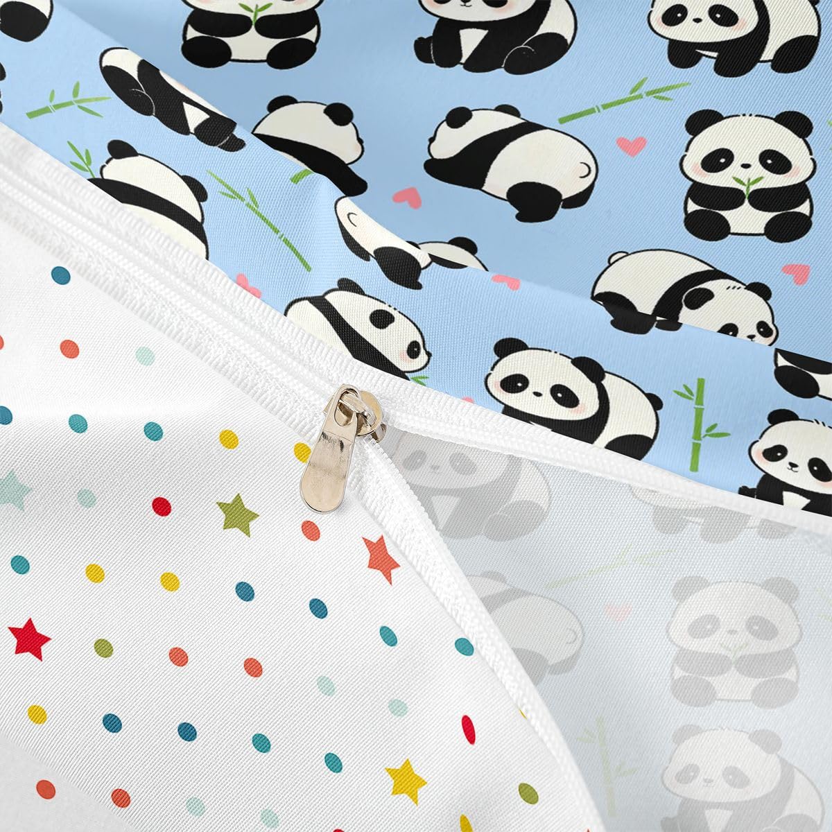 Loussiesd Panda poszewka na kołdrę super king pościel dla dzieci chłopców