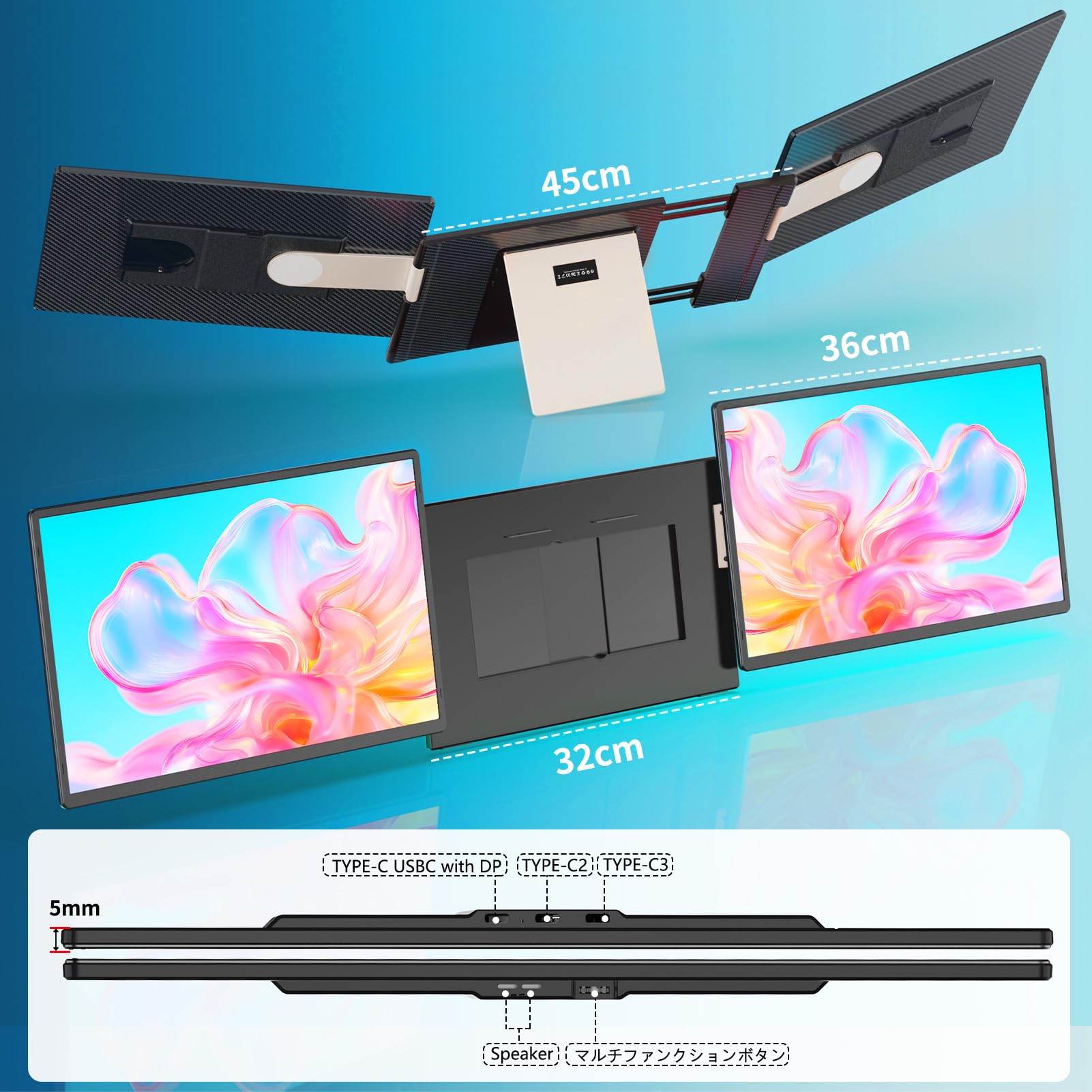 16.1 インチ デュアルモニター トリプルモニター FHD 1200P IPS Amazon.co.jp: LGGST 16.1 インチ デュアルモニター トリプルモニター