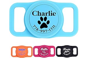 PAWBLEFY Apple Airtag Dog Collar Holder: Personalized GPS Tracker for Your Furry Friend