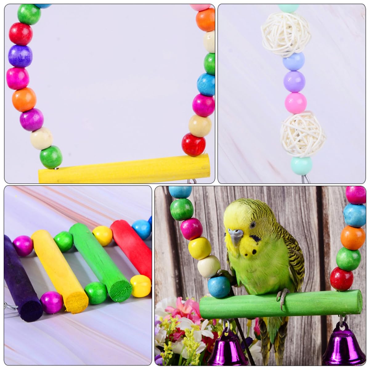 Happyyami 5pièces Jouets à Mordre pour Oiseaux Accessoires Amusants pour Perroquets Jouets à Mastiquer pour Oiseaux Fournitures pour Animaux De Compagnie