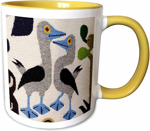 Miniatura 16 de 3dRose Ecuador Quito Otavalo Artesanía Mercado Bordado Textil Manta Textil Taza de Dos Tonos, 11 oz, Azul