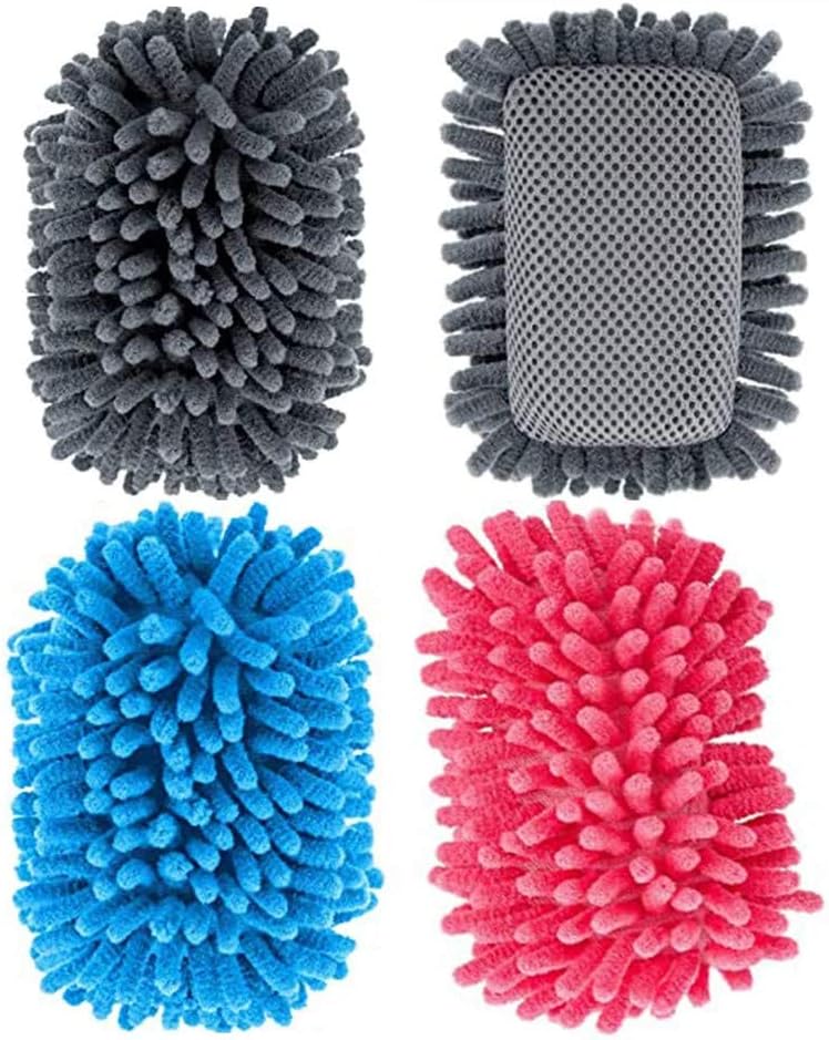 4 Pieces Microfiber Shag Whiteboard Eraser，Whiteboard Eraser Washable Microfiber Shag Dry Erase Board Eraser, for School/Mark/Classroom/Whiteboard/Blackboard/Office/Car