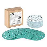 Vista 29 de Disco de lija de 5 pulgadas, 9 agujeros, grano 220, discos de lija con respaldo de película gancho y bucle, compatibles con lijadoras Festool