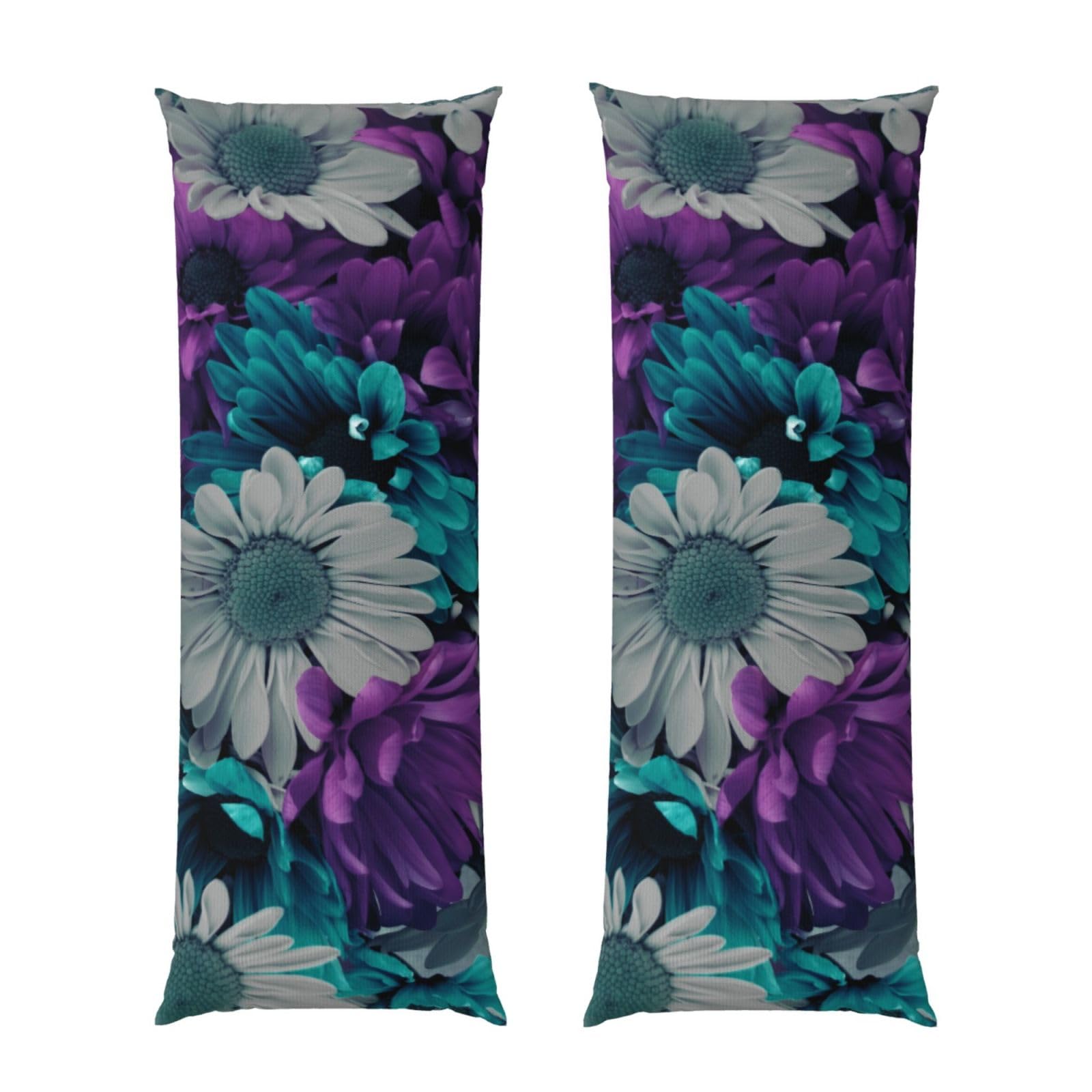 Taie d'oreiller fleurs bleu sarcelle aux finitions haut de gamme