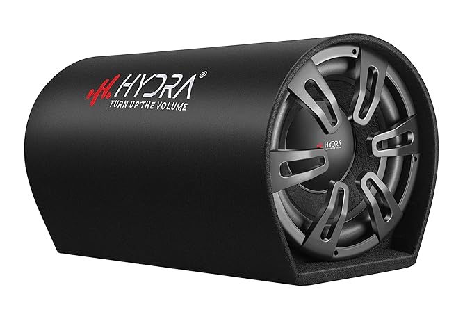 Hydra HY-Sonic 10ABT 10 Inch Active Car Basstube with Inbuilt Amplifier Powered Subwoofer (RMS Power: 450 W)