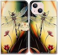 Vista 9 de Funda para iPhone 14, diseño de abeja de girasol con tapa para teléfono con ranura para tarjetas, soporte para iPhone 14