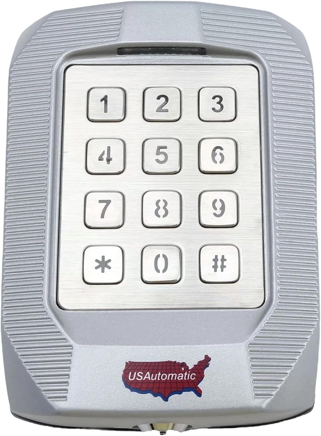 US 050551 Premium Metal Wireless Keypad 433.92 MHz 256 Codes Weatherproof Die-Cast Compatible with Gate Openers