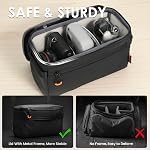 TARION Padded Camera Insert Bag - Protective Framed DSLR Inner Case Organizer - Fits 1 Camera and 2 Lenses - Removable Lid Compatible for DSLR SLR Mirrorless Cameras ShellCore XS | Fits 1 Camera and 2 Lenses - Removable Lid Compatible for DSLR SLR Mi