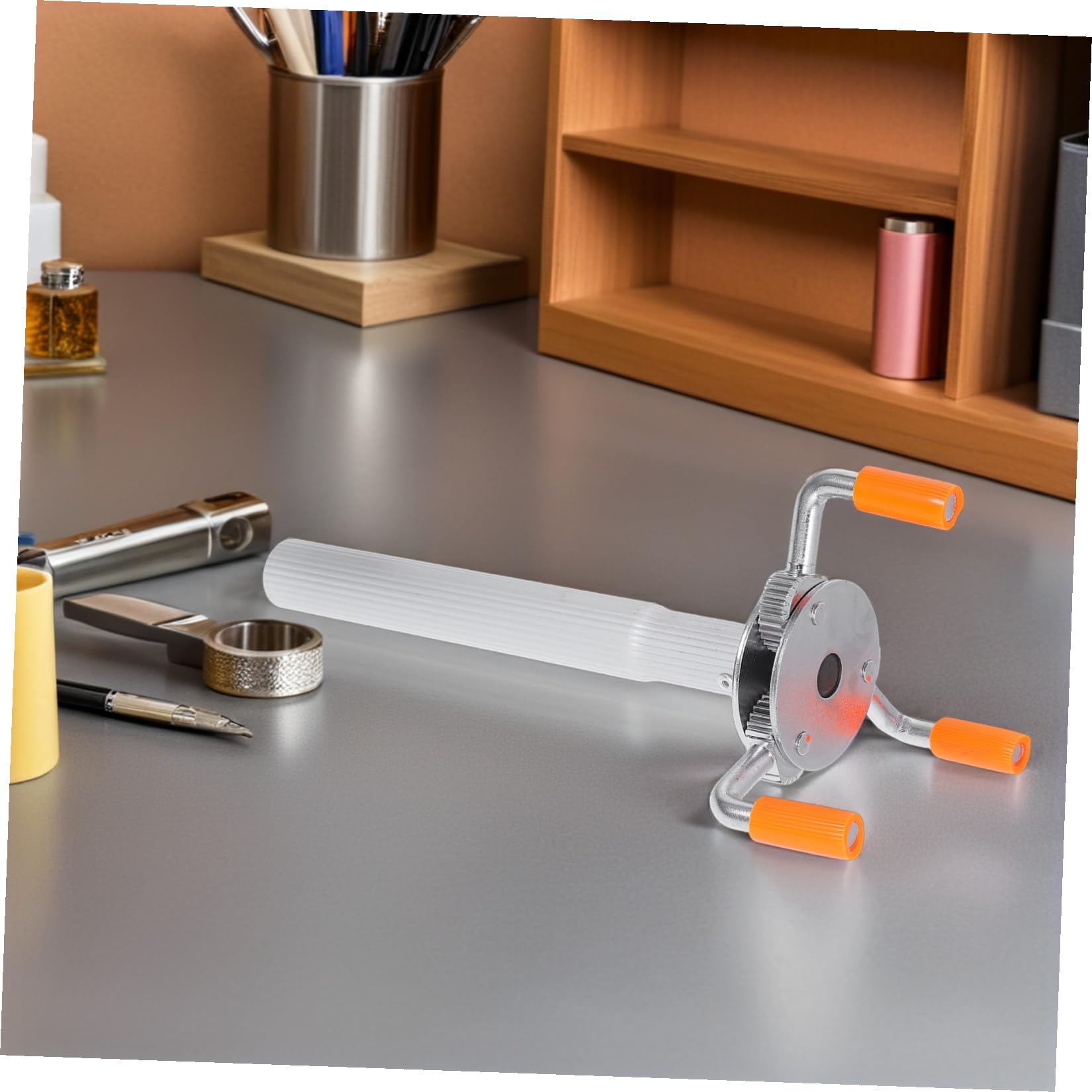 KICHOUSE Herramienta Profesional para Extracción y Montaje de Detectores de Humo en Techos Altos, Aleación de Aluminio Compacta para Edificios Industriales y Residenciales