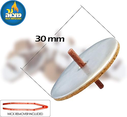 Miniatura 2 de Mechas flotantes redondas  100 unidades (aproximadamente), mechas grandes de algodón y soportes de disco de corcho para tazas de aceite, pinzas