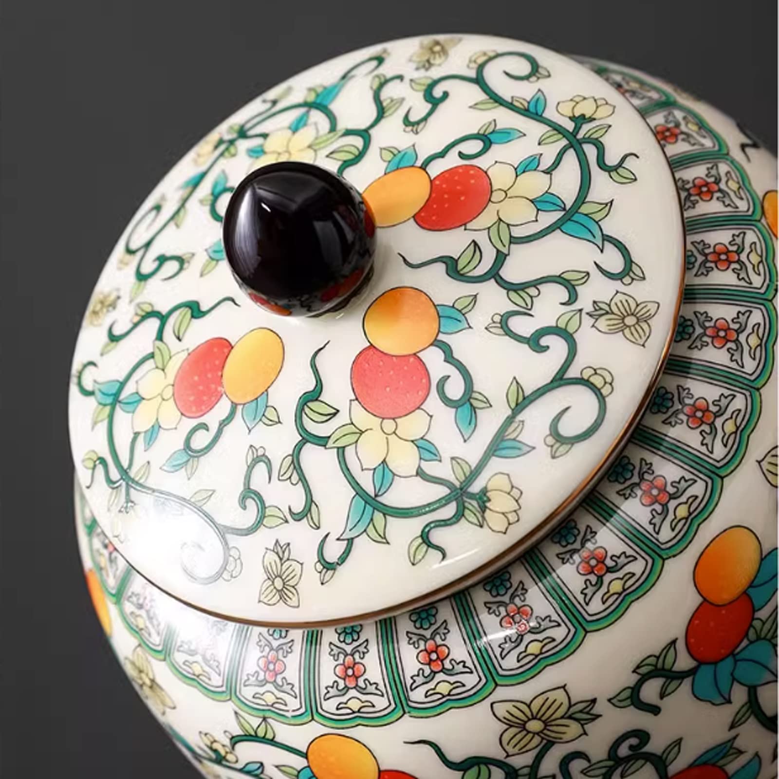 Lata de Té Recipiente for té de cerámica clásico, recipiente for té suelto de porcelana de estilo chino oriental, recipiente for caramelos de azúcar hecho a mano, recipiente for té con tapa Recipiente
