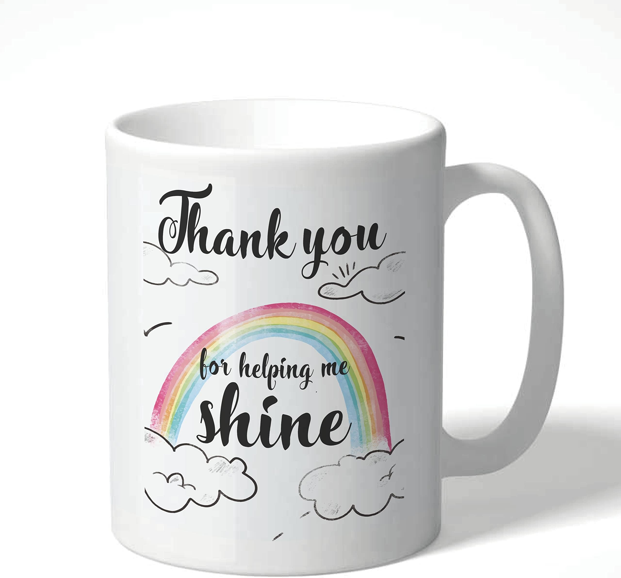 Cheeky Chops Novelty Gift Mug Birthday Gift for Him Her Mug Joke Humour - Teacher Mug Thank You for Helping Me Shine - KMUG05