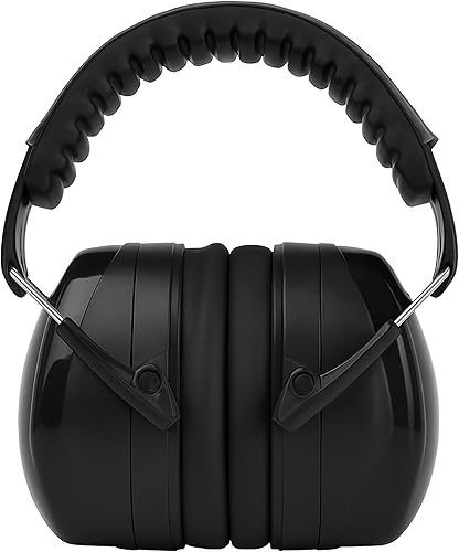 G  F Products 12010BL Highest NRR Safety Muffs - Defensores profesionales con diadema ajustable protección auditiva contra disparos orejeras para