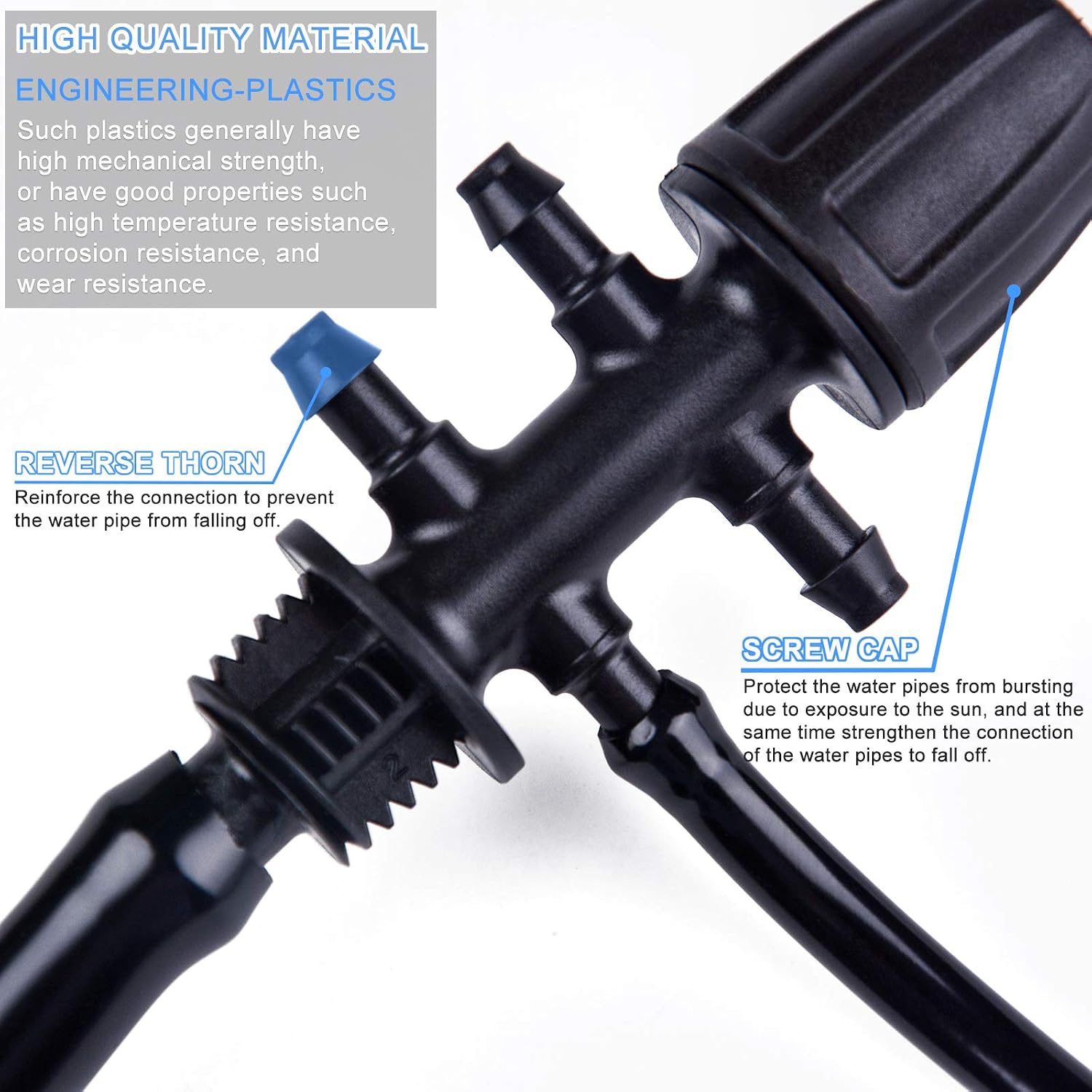 Kalolary 20PCS Barbed Tee Connectors Drip Irrigation - Image 4