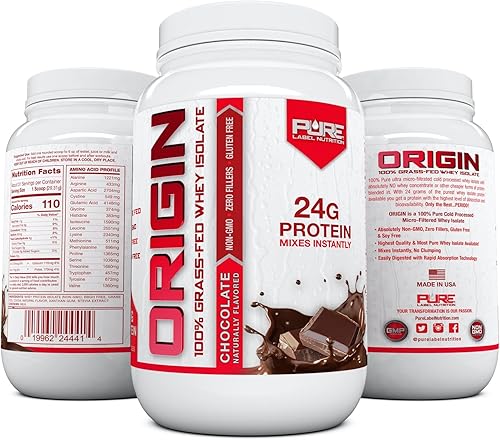 Pure Label Nutrition 100 aislado de proteína de suero de leche 2 lb de chocolate sin grasa sin lactosa microfiltrado procesado en frío sin OMG libre disponible en Yaxa Colombia