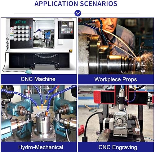 Miniatura 6 de Sistema de pulverización de tubo de enfriamiento de aceite de agua flexible de boquilla redonda de 0.138 in para máquina CNC/fresado/torno con