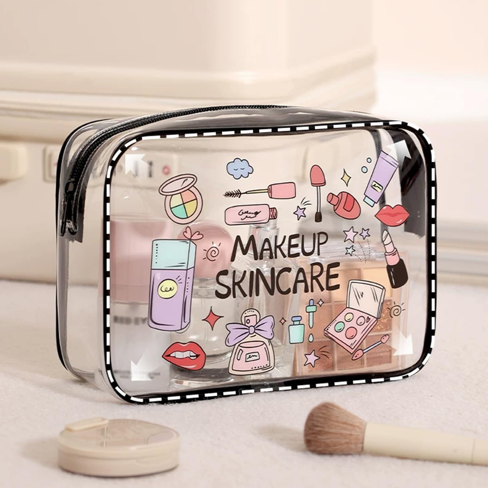 Borsa da Toilette per Uomo, Impermeabile Trousse Trucchi, Astuccio di Grande Capacità per Viaggi, Nervature Strutturali Rinforzate Integrate che Impediscono Cedimenti o Collassi