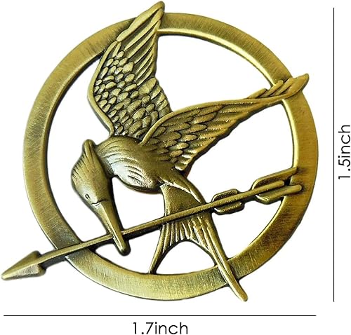 Miniatura 2 de LACKINGONE The Katniss Everdeen Cosplay Prop Rep Sinsajo Pin Insignia de broche, Metal, no conocido