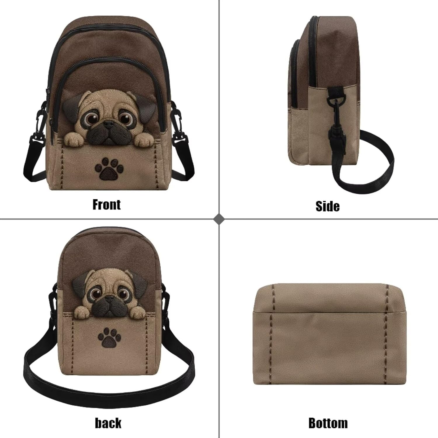 Lotusorchid Shoulder Bag for Women Crossbody, Portable Handbags Crossbody Cell Phone Bag Gift for Mom Wife Friends
