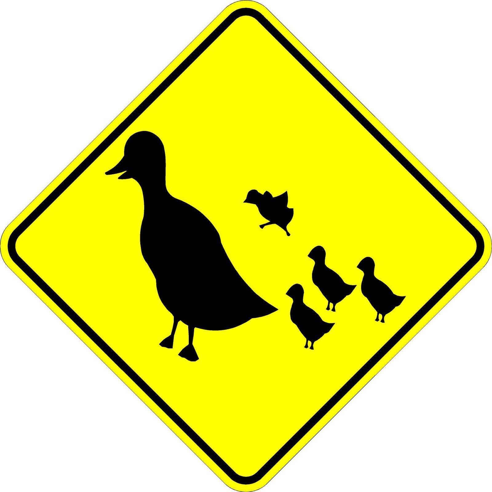 Duck Crossing Road Sign