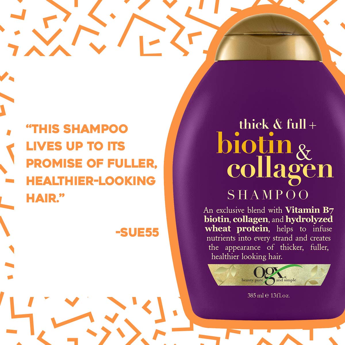 OGX Thick & Full + Biotin & Collagen Volumizing Shampoo for Thin Hair
