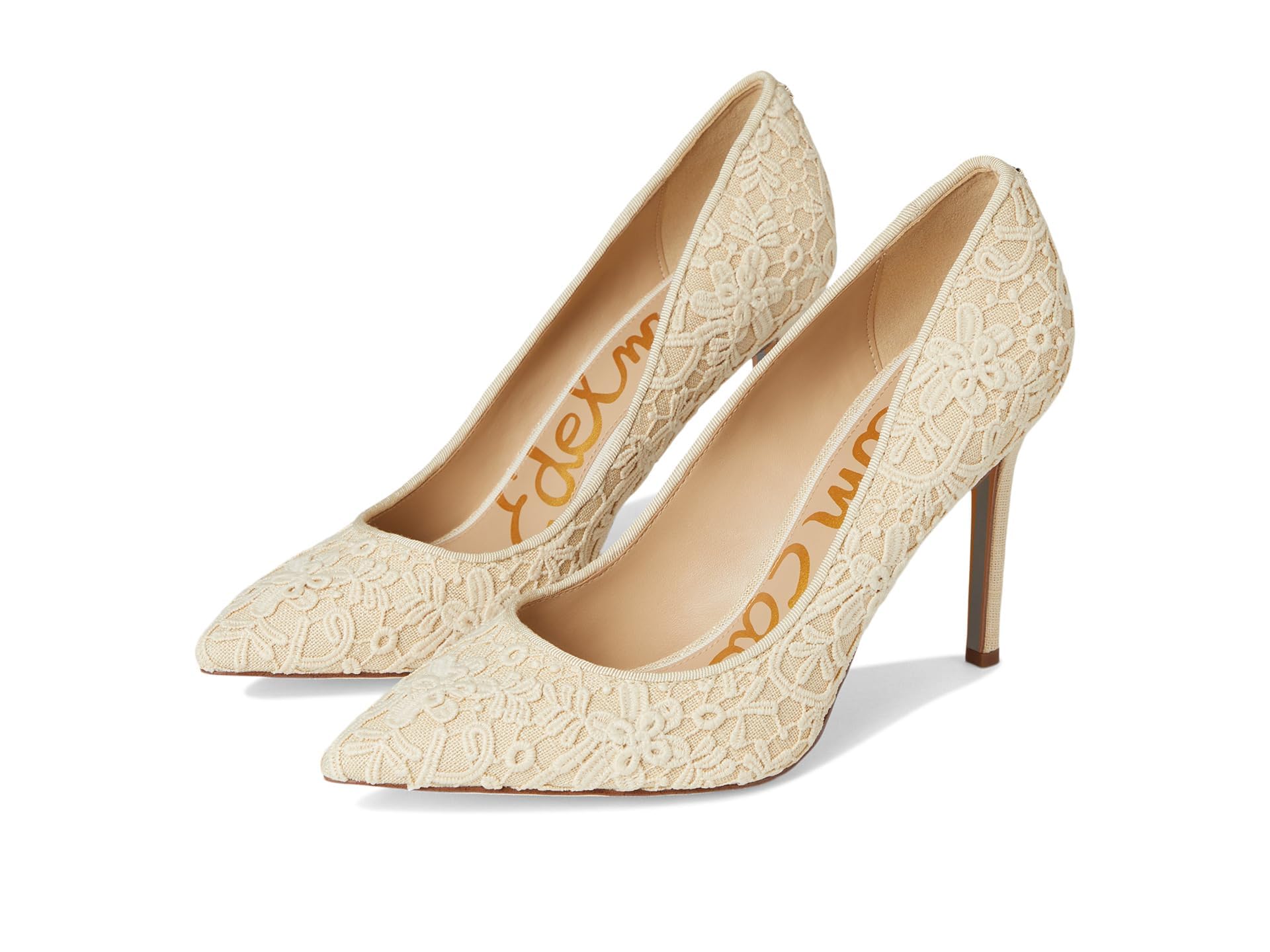 Sam Edelman Women's Hazel Pump Ivory/Natural Lace 8 Medium