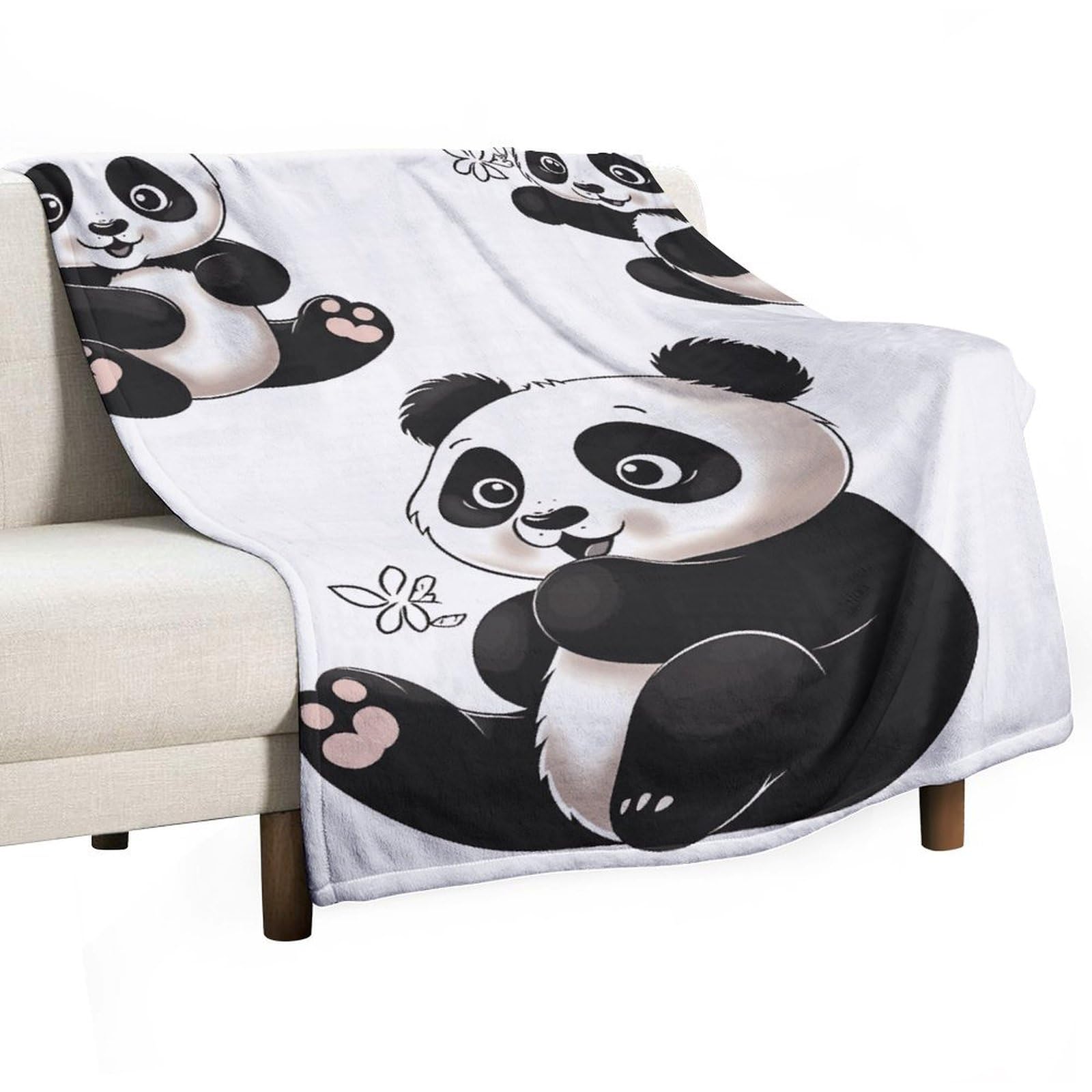 Plaid polaire panda pour des soirées cocooning douillettes au salon