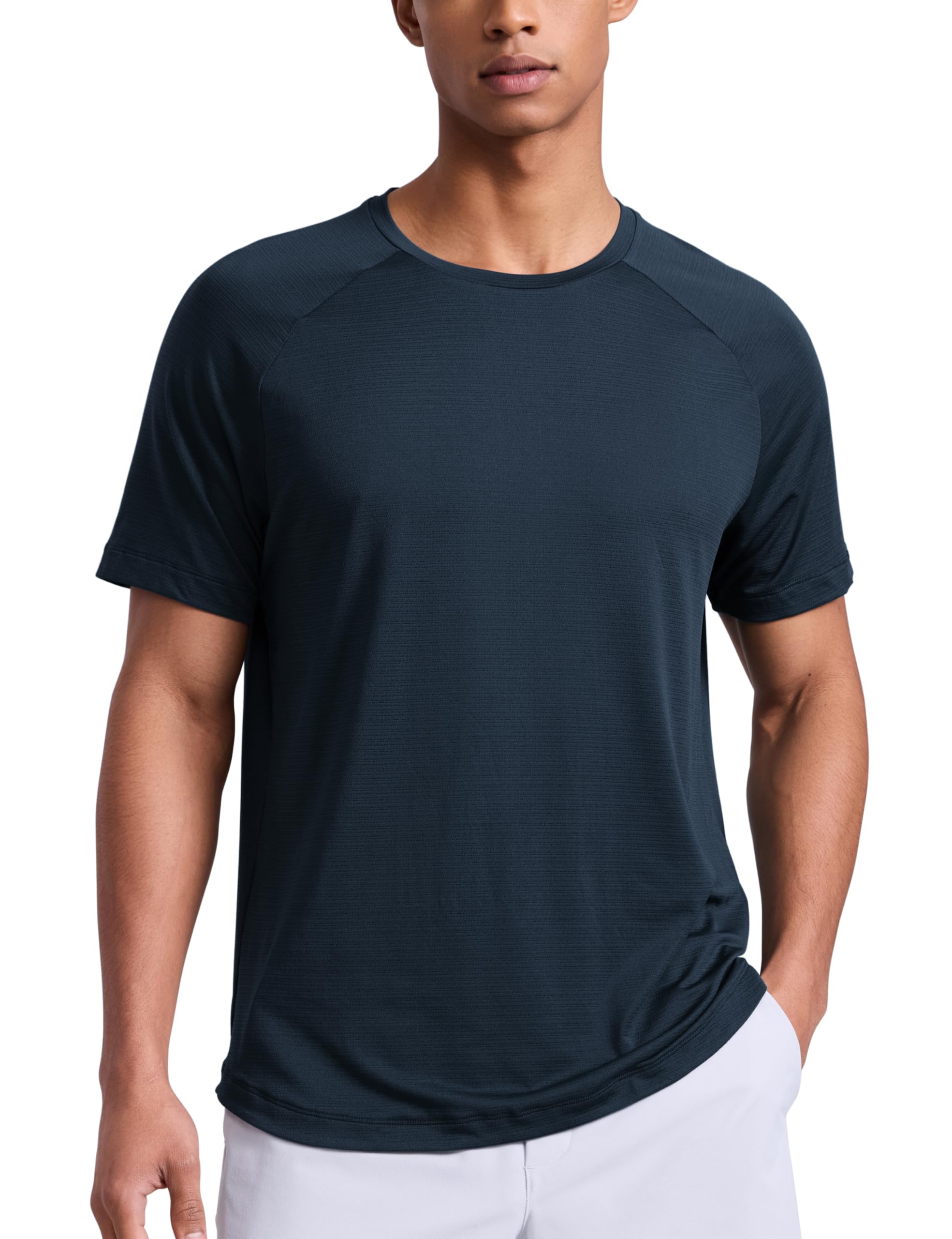 CRZ YOGA Men's Texture Crewneck