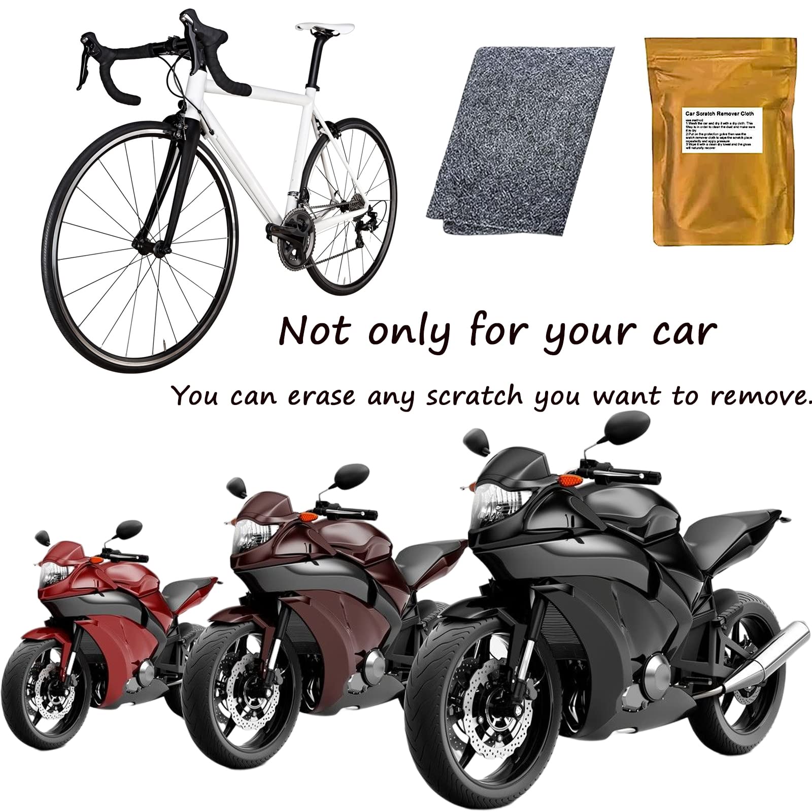 Nano Sparkle Magic Cloth Car Scratch Remover,Car Paint Scratch Repair Cloth,Nano Cloth for Repair Scratches and Water Spots for All Kinds of Car (6pcs)