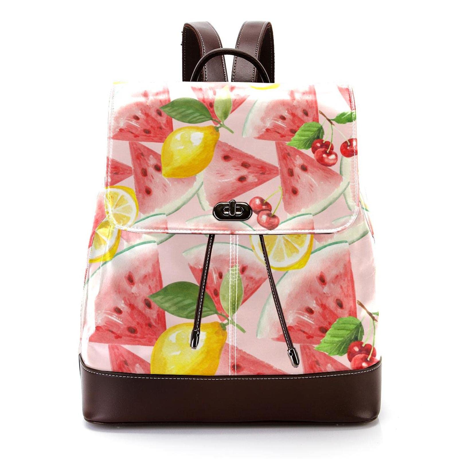 Wzór kwiatowy mini sztuczna skóra plecak torebka, damski plecak torebka torba szkolna, MultiColor 03