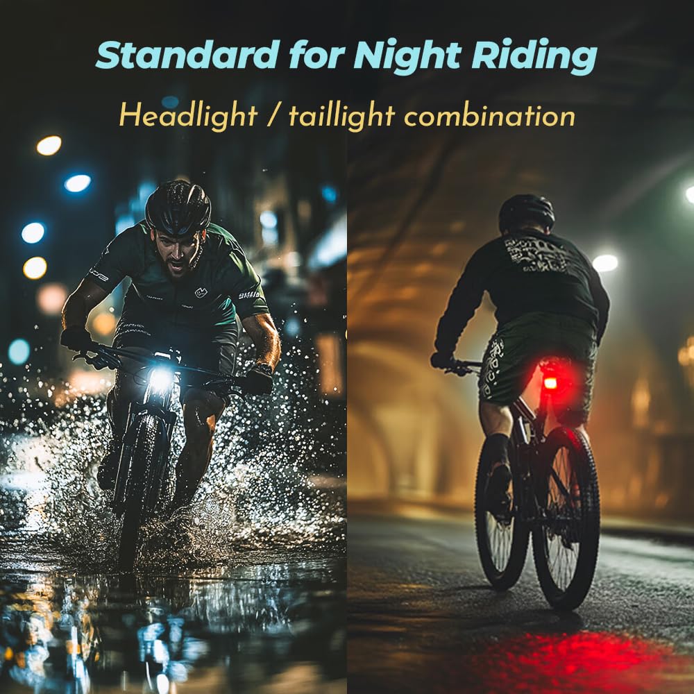 Luces Bicicleta para Specialized Allez Disc Sport Road Bike 2025 – Luz Recargable USB Delantera y Trasera, Accesorios para Bicicleta Impermeable de Montaña Conducción Nocturna